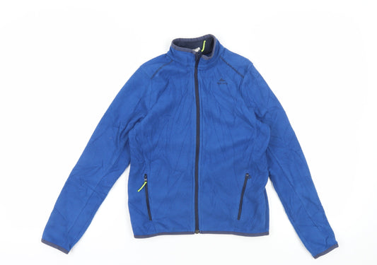 Decathlon Boys Blue Polyester Jacket 10-11Y - Full Zip Winter Casual