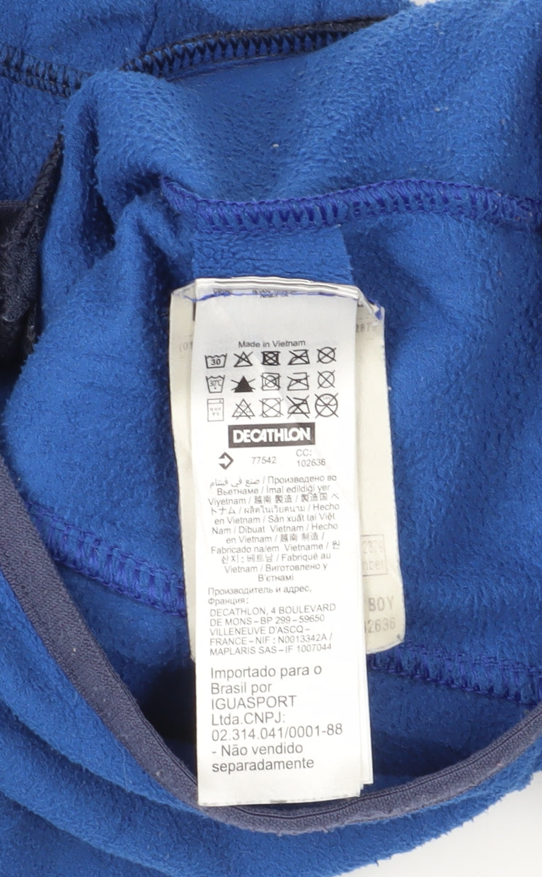 Decathlon Boys Blue Polyester Jacket 10-11Y - Full Zip Winter Casual