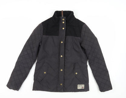 Jack Wills Women's Black Quilted Jacket, Size 6