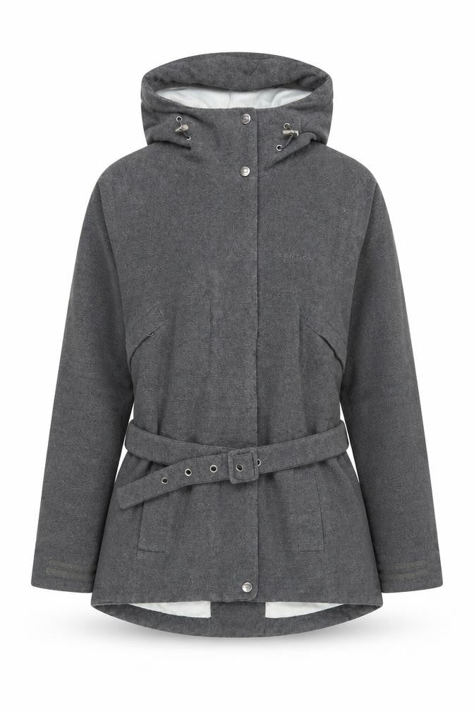 Tenson Women's Grey Parka Jacket Waterproof Size 6