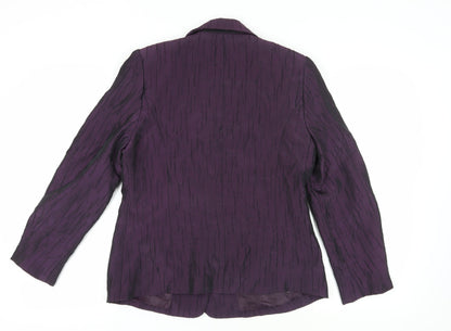 Back view of Oscar B. Women's Purple Blazer, size 14, Formal