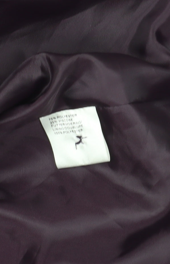 Close-up detail of Oscar B. Women's Purple Blazer, size 14, Formal