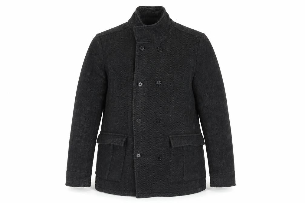 Austin Reed Men's Black Wool Pea Coat - Medium