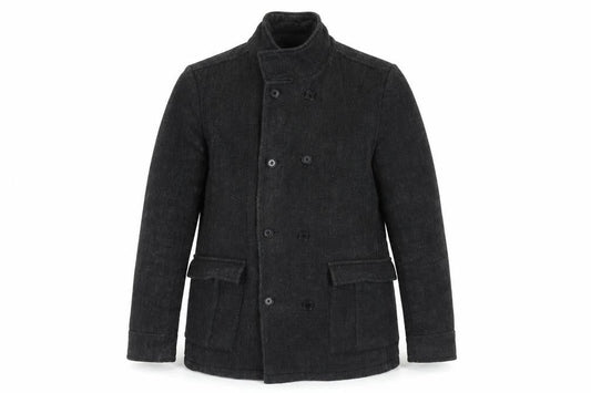 Austin Reed Men's Black Wool Pea Coat - Medium