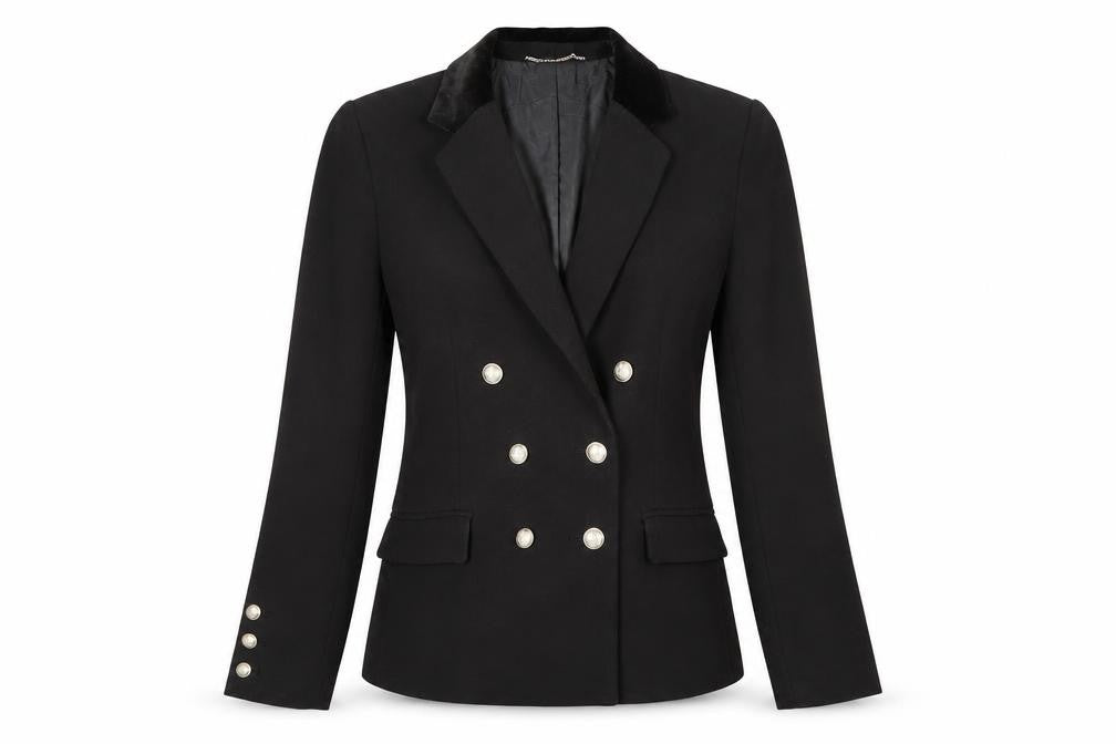 Mango Women's Black Double-Breasted Suit Jacket XS