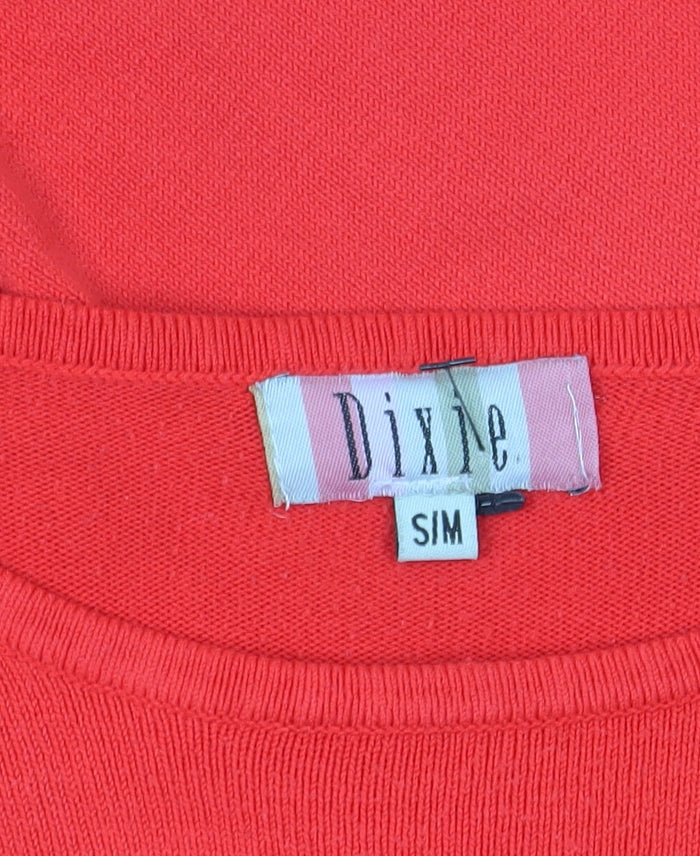 Dixie Women's Red Round Neck Pullover Jumper Size M