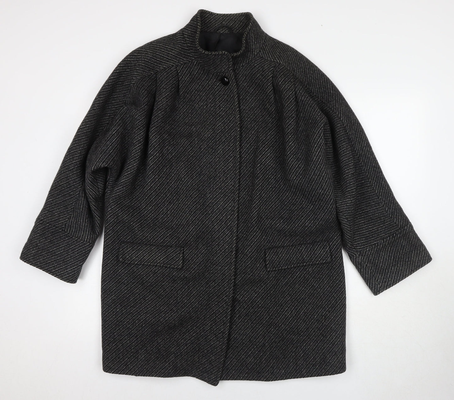 Marks and Spencer Women's Black Mid-Length Coat Size 12-14