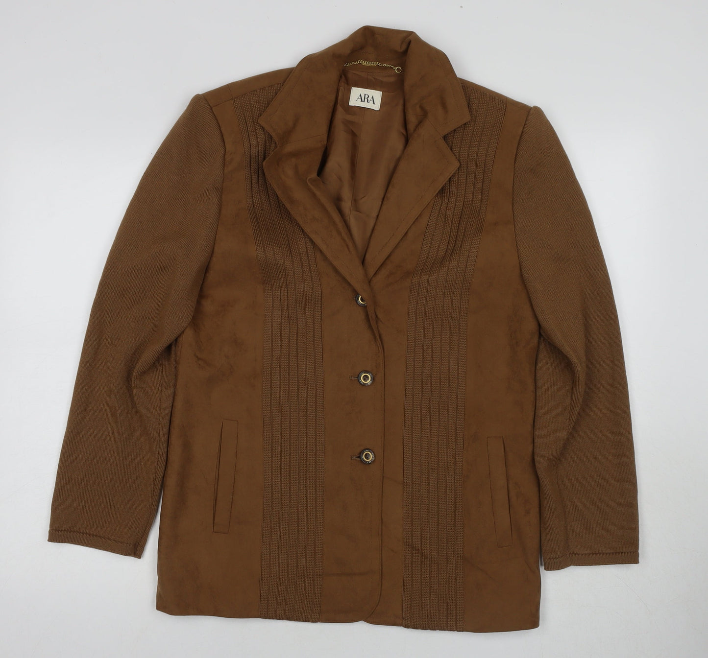 ARA Women's Wool Blazer, Brown, Size 12, Classic Style