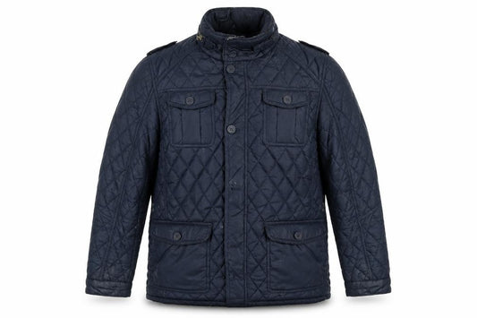 Vedoneire Men's Blue Quilted Jacket XL Mid-Length