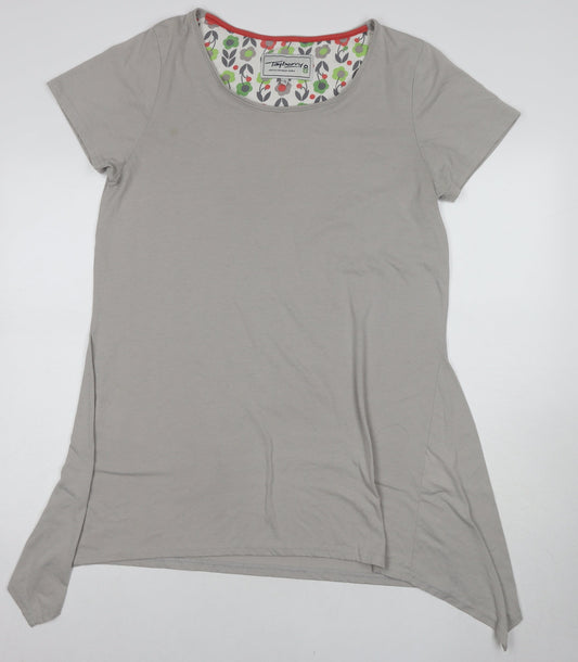 Tayberry Women's Grey T-Shirt L/XL Short Sleeve Basic