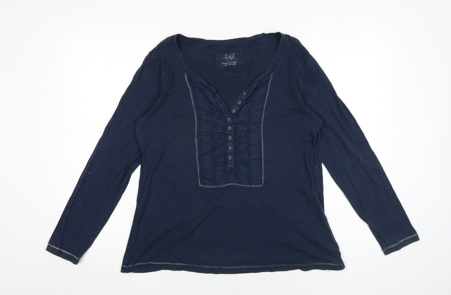 Marks and Spencer Women Navy Long Sleeve Tunic Blouse UK 18