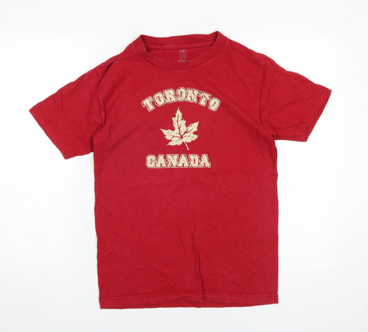 Gildan Unisex Red Basic Cotton T-Shirt Size S