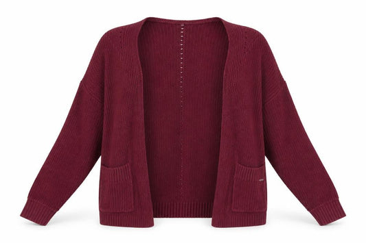 Hollister Women's Red Cardigan, Size L, Knit, Excellent