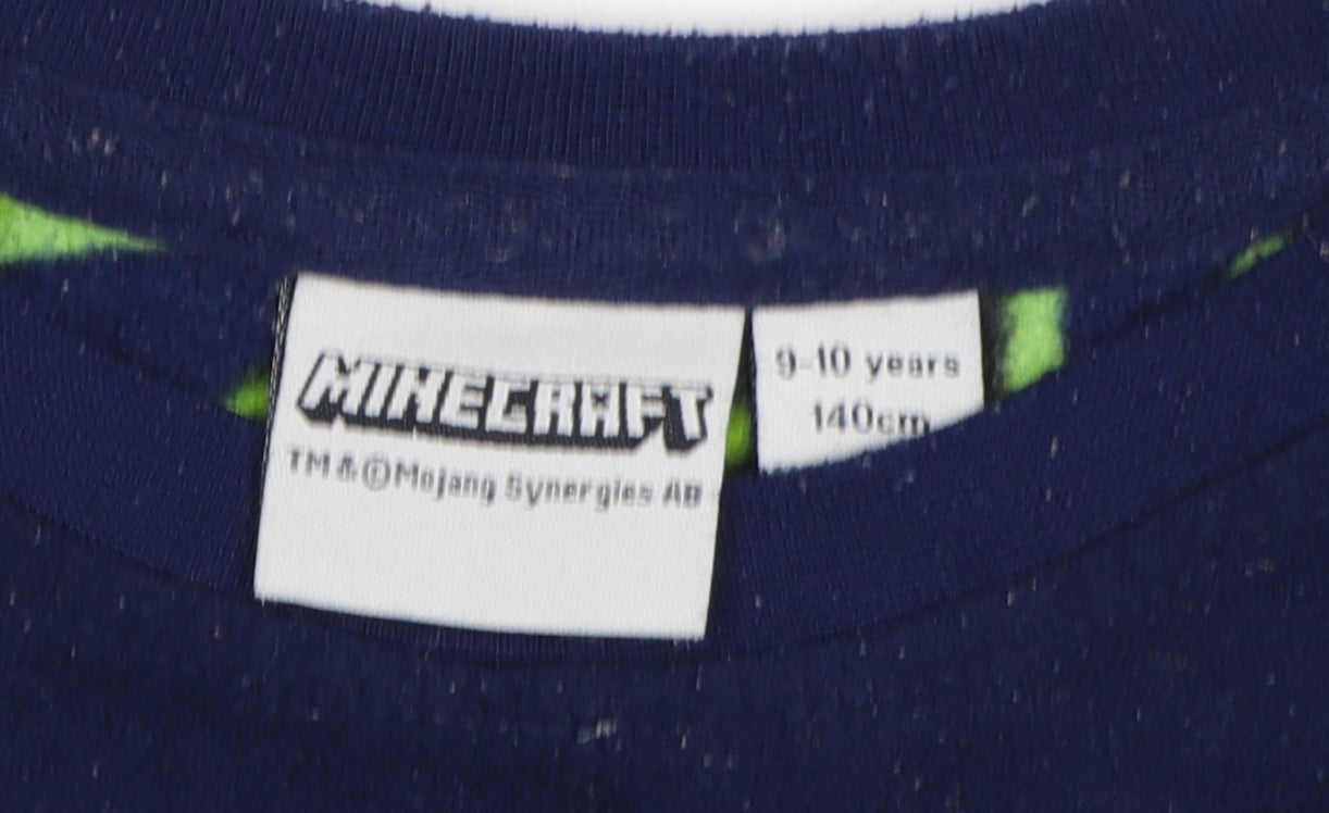 Minecraft Boys Blue Pullover Sweatshirt 9-10 Years