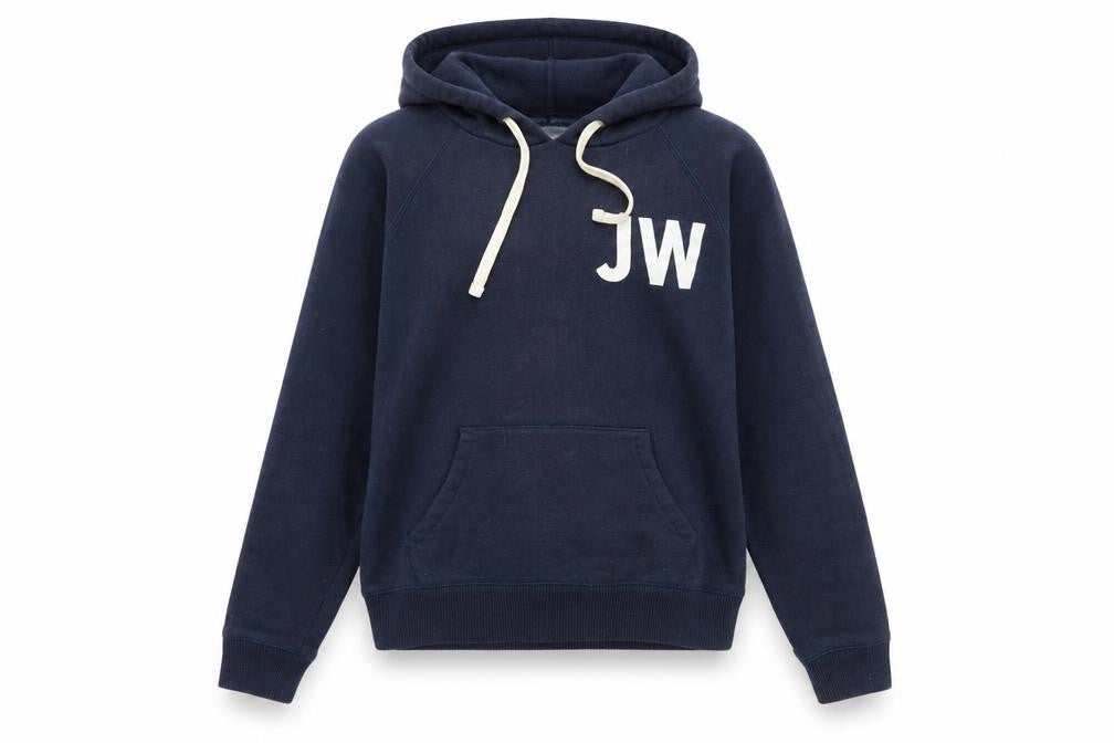 Jack Wills Women's Blue Hoodie UK 8, Logo Graphic Print