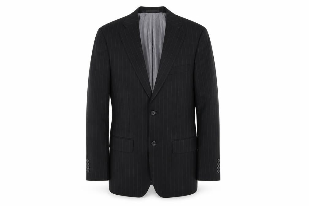 Greenwoods Men's Black Striped Suit Jacket 38R