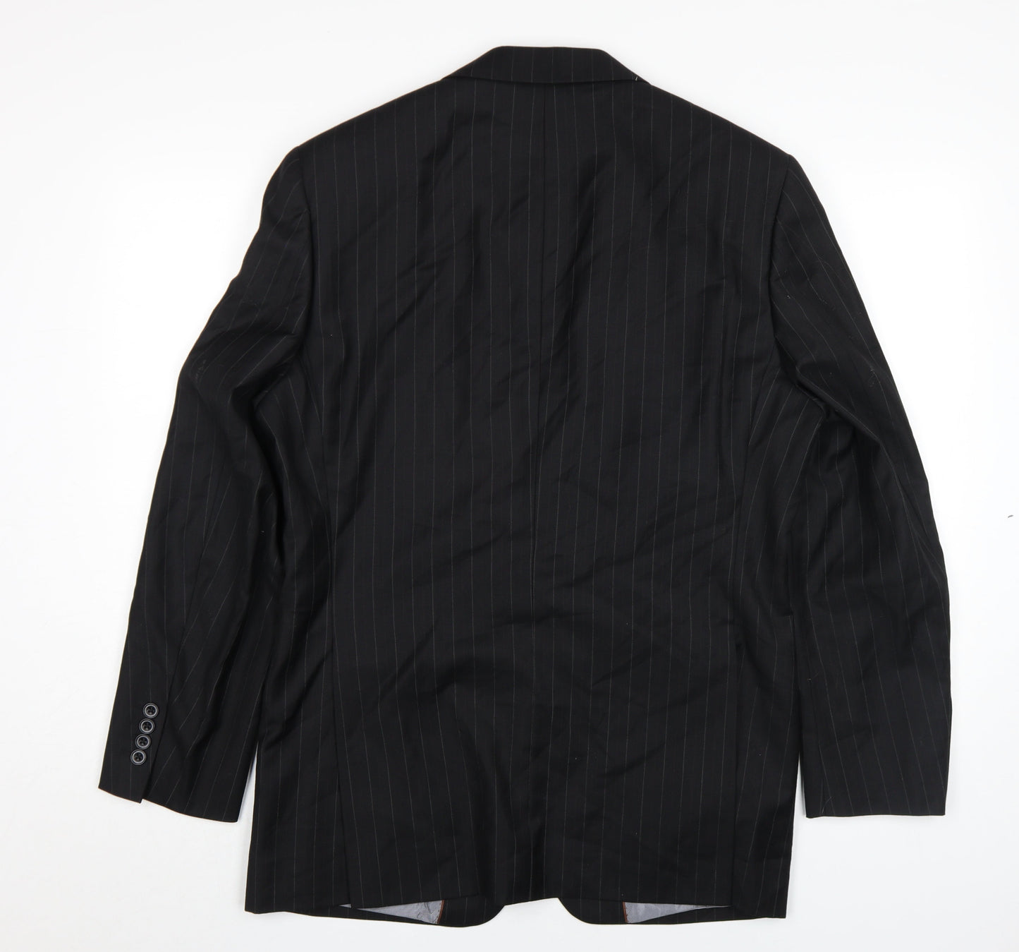 Greenwoods Men's Black Striped Suit Jacket 38R