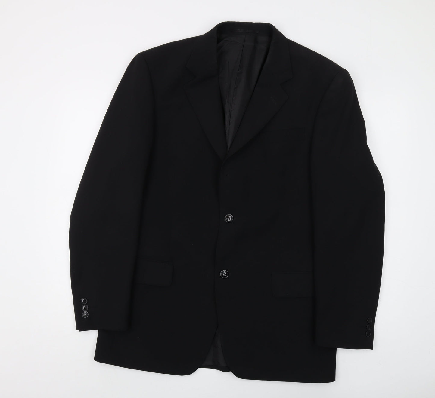 Farah Men's Black Blazer, Size 38, Long, Two-Button