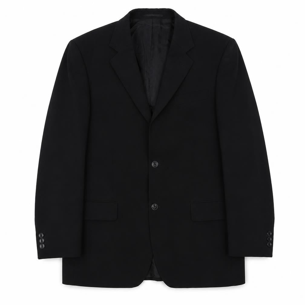 Farah Men's Black Blazer, Size 38, Long, Two-Button