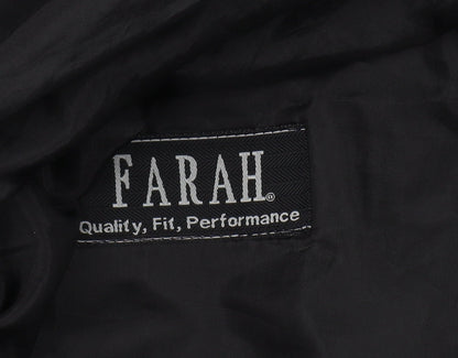 Farah Men's Black Blazer, Size 38, Long, Two-Button