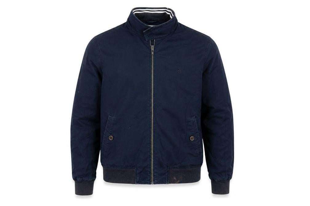 Penguin Men's Blue Bomber Jacket, M, Cotton Blend