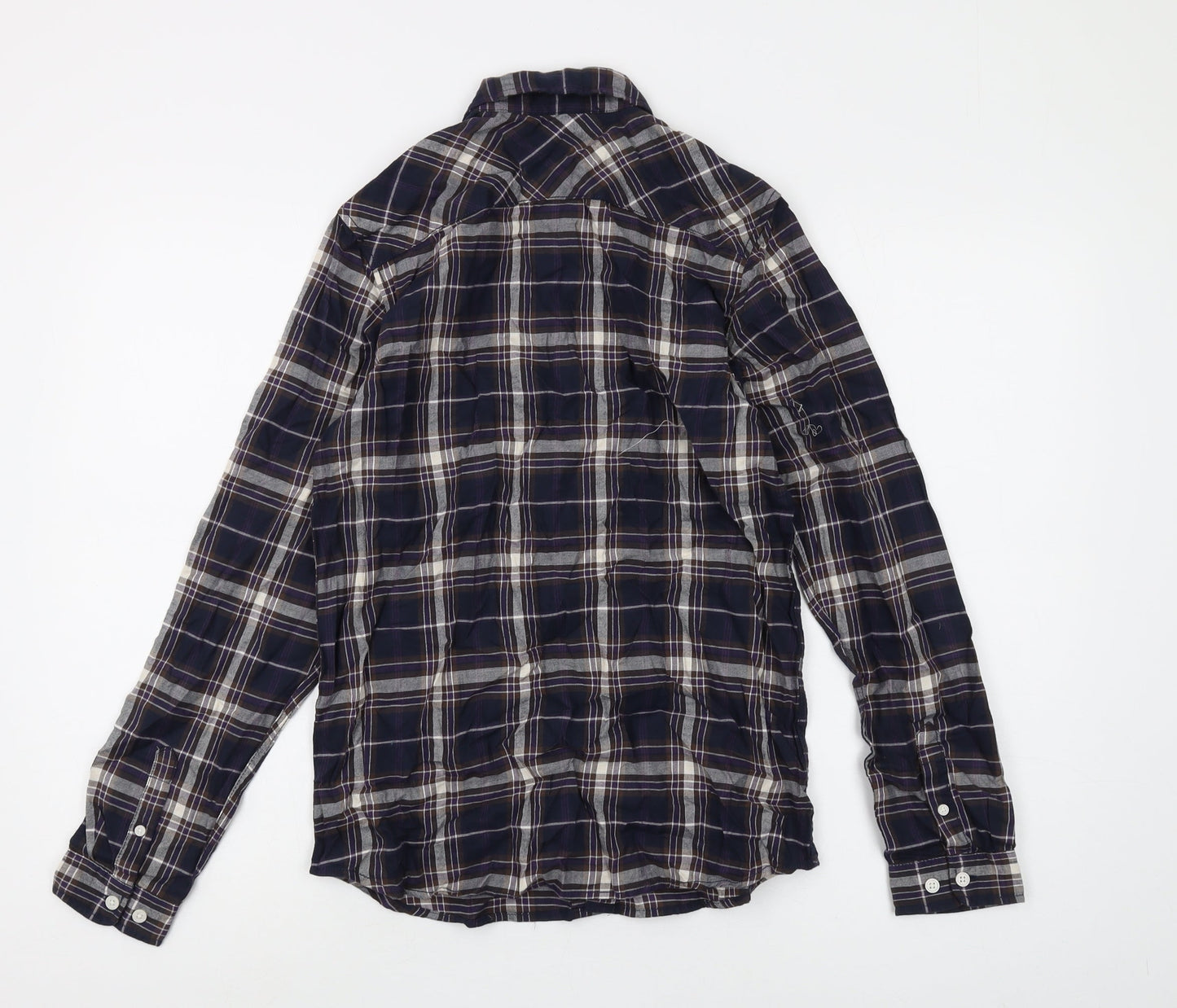 Jack & Jones Boys Blue Plaid Button-Up Shirt 14 Years