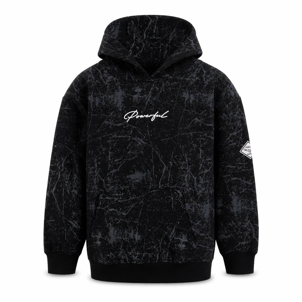 Threadboys Boys Black Graphic Print Pullover Hoodie, 11-12 Years