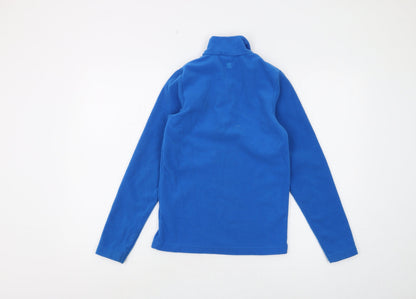 Back view of Mountain Warehouse boys’ blue fleece top 11-12 years