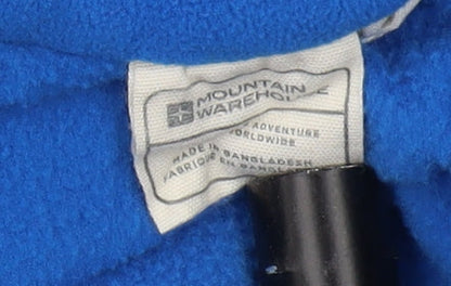 Close-up detail of Mountain Warehouse boys’ blue fleece top 11-12 years