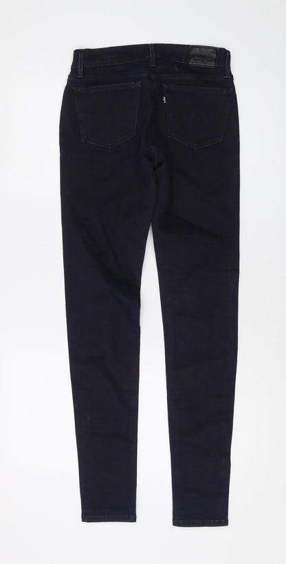 Preloved Levi's Women's Black Super Skinny Jeans Size 4 Slim - Back