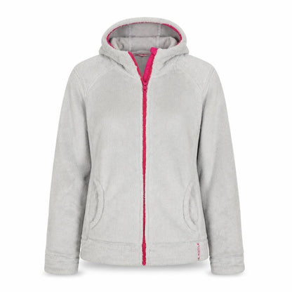 Front view of Decathlon girls’ grey fleece full zip hoodie 14 years