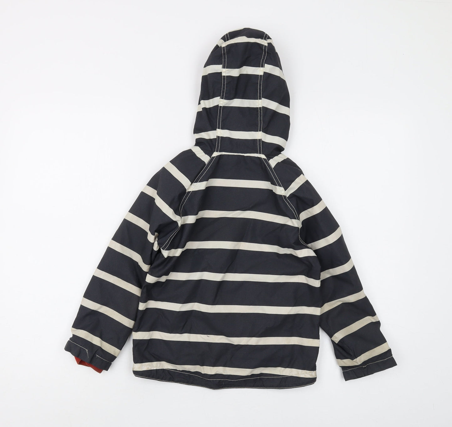 Mini Boden Boys Black Striped Puffer Jacket 4-5Y