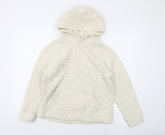 Gap Kids Girls Ivory Fleece Pullover Hoodie XL