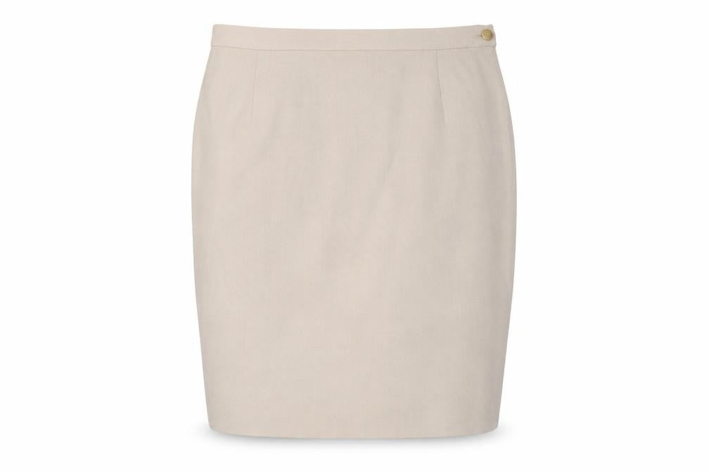 Jaeger Women's Beige Wool Pencil Skirt, Size 16