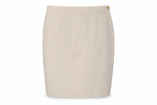 Jaeger Women's Beige Wool Pencil Skirt, Size 16