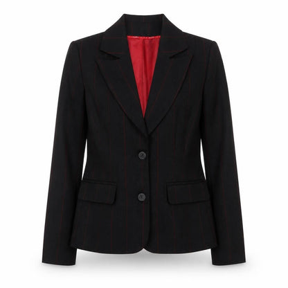 Zabaione Women's Black Striped Blazer Size 8