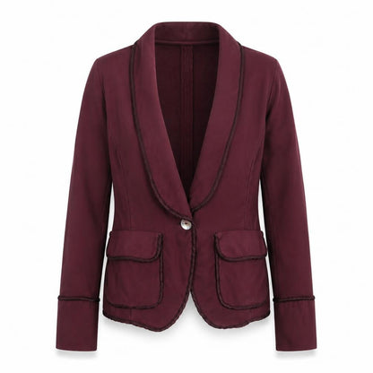 Flash & Partners Women’s Red Blazer Jacket, S, Casual