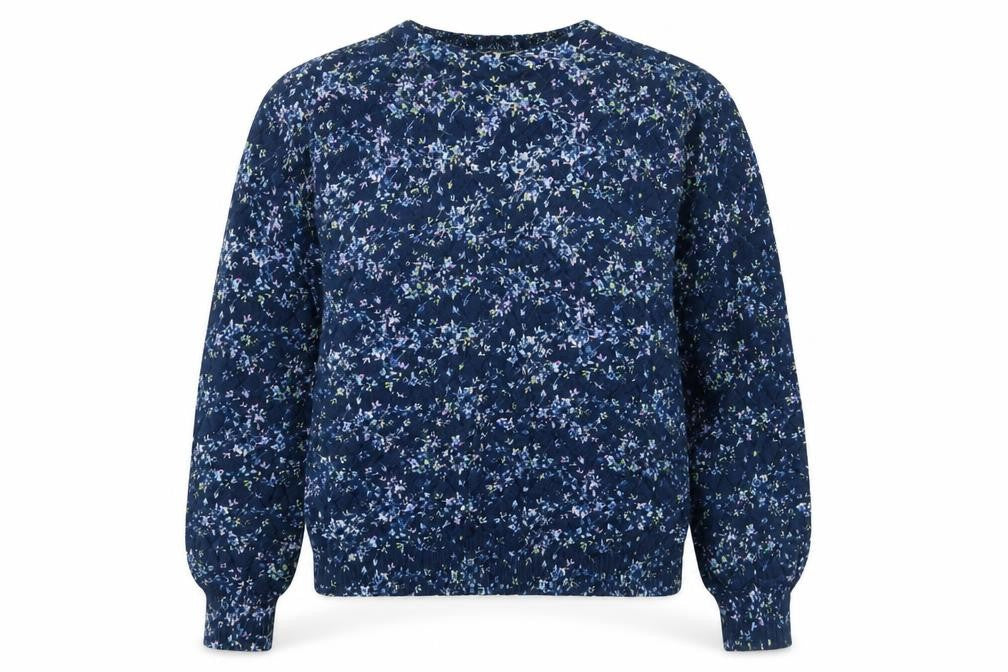 Monsoon Women's Blue Floral Pullover Jumper L