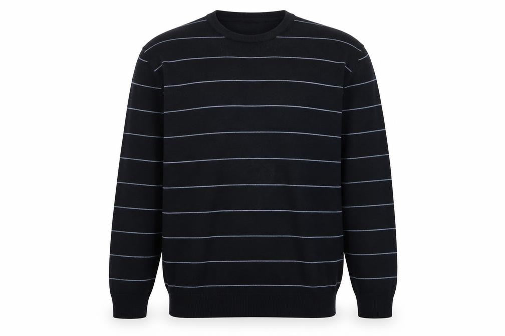P.G. Field Men's Black Striped Pullover Jumper XL