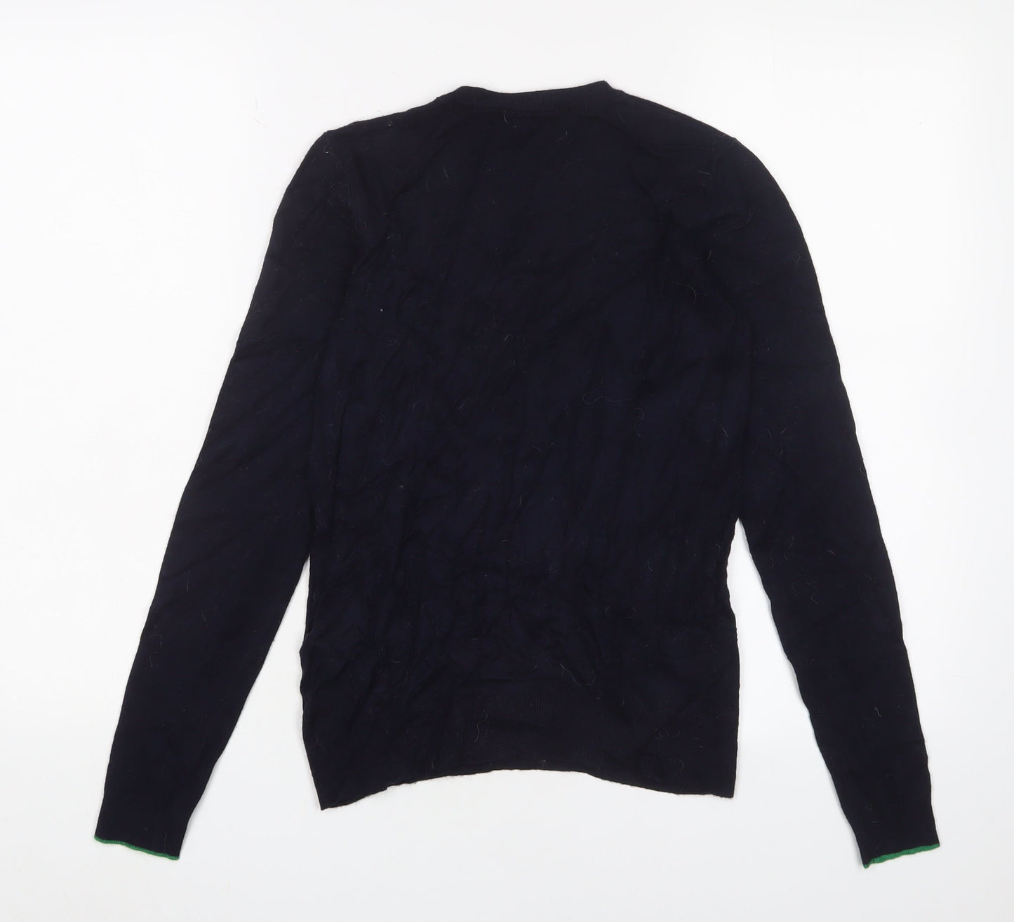 Warehouse Women's Blue Embroidered Pullover Jumper Size 4