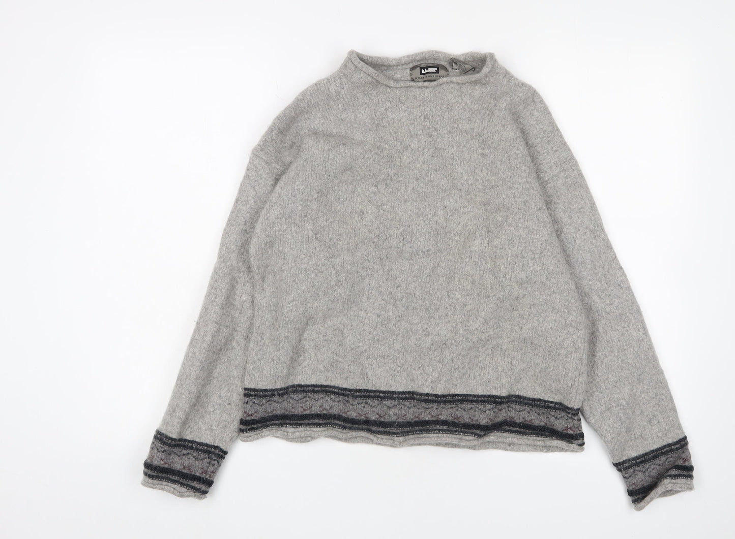 Wilke Rodriguez Grey Lambswool Pullover Jumper XL Unisex