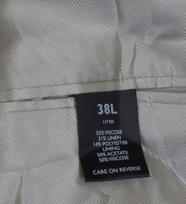 Ciro Citterio Men's Beige Long Blazer 38L