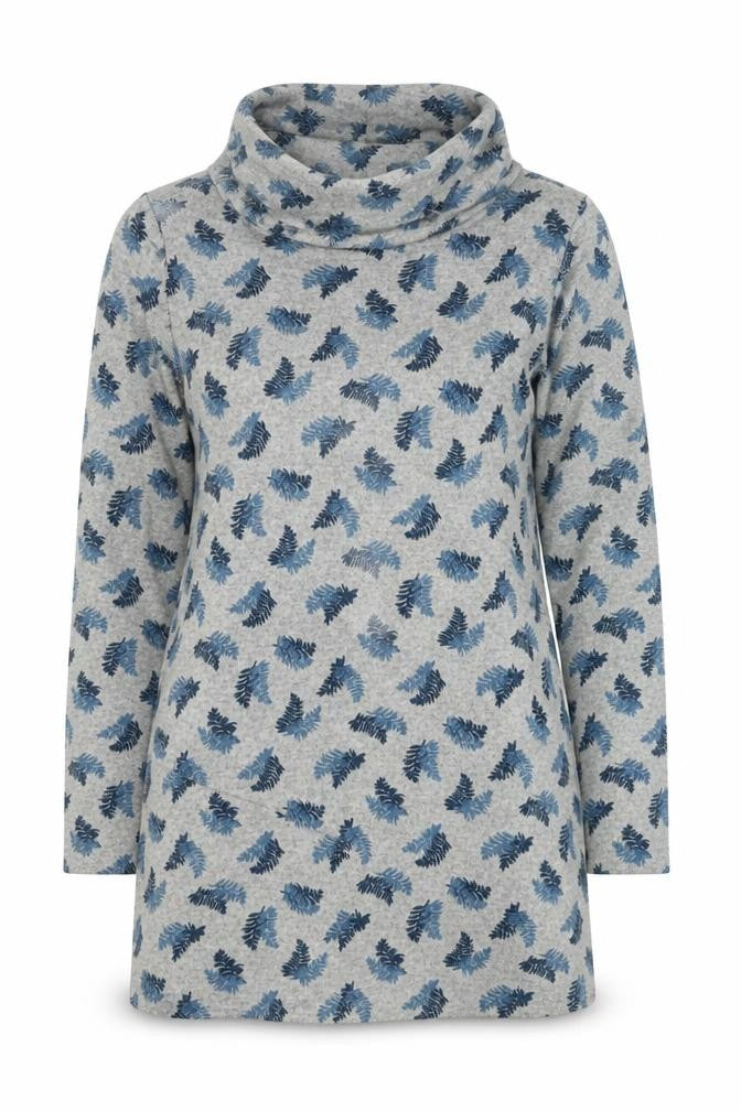Lakeland Women's Tunic Jumper, Multicoloured, M, Cowl Neck