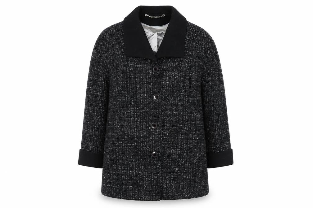 Berkertex Women's Black Wool Blend Coat Size 18