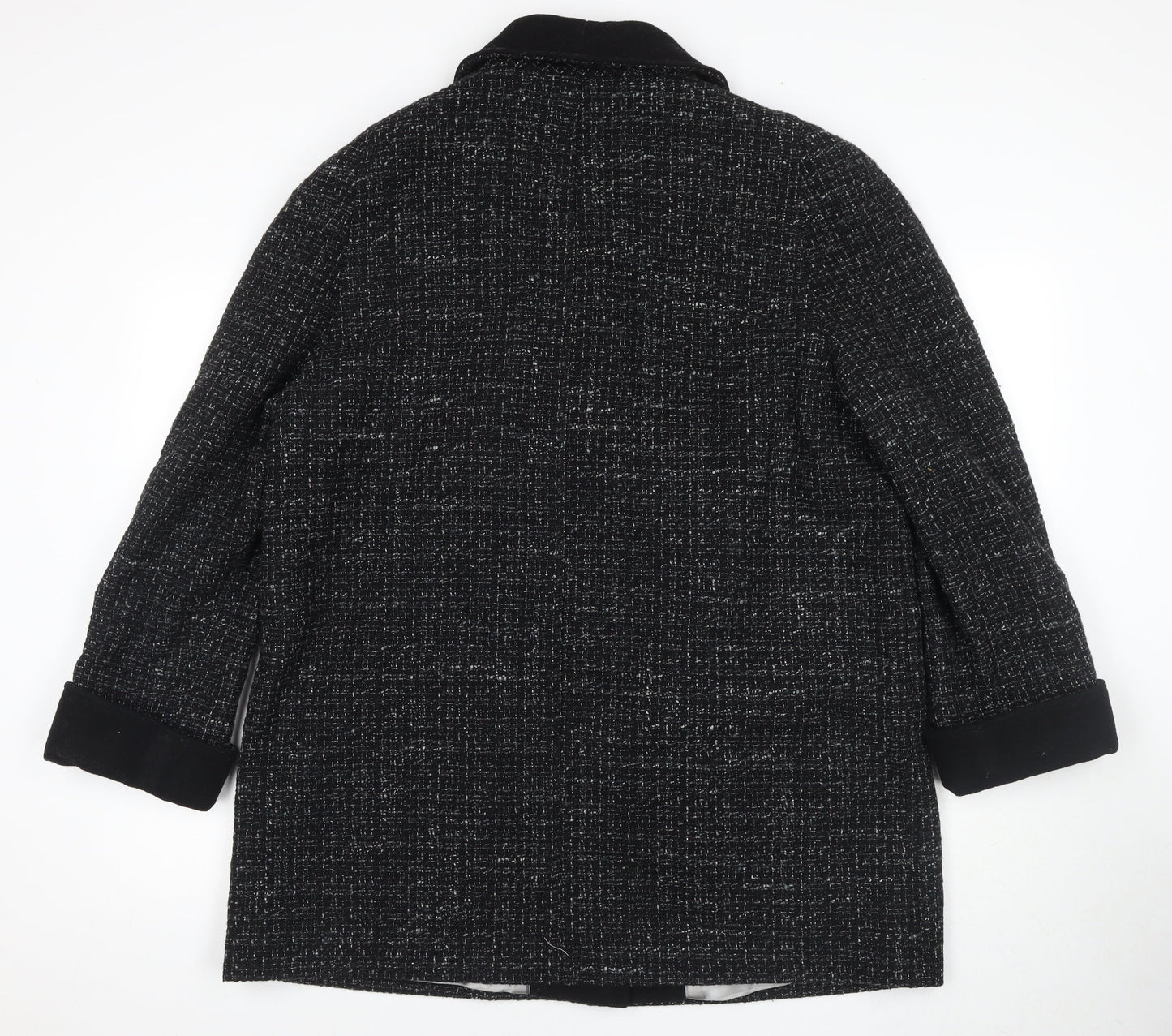 Berkertex Women's Black Wool Blend Coat Size 18