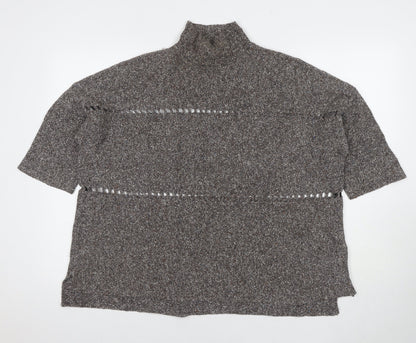 Additional front view of French Connection Women's Grey High Neck jumper M