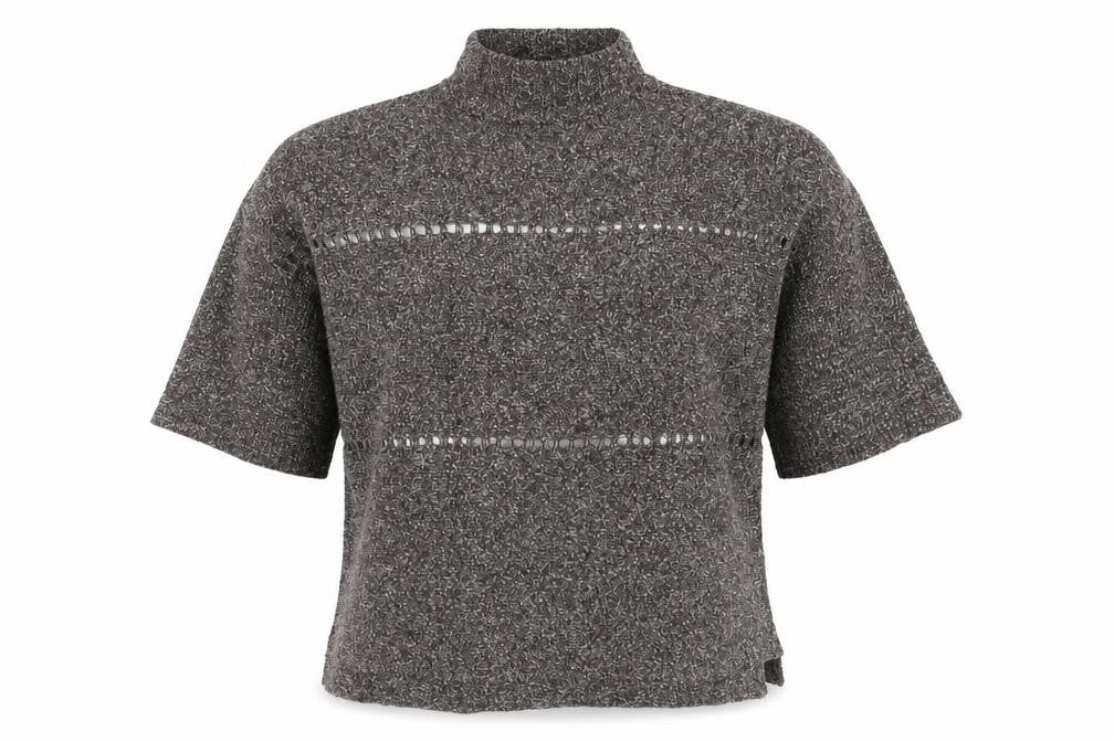 French Connection Women's Grey High Neck Pullover Jumper M