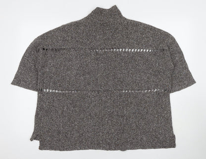 Back view of French Connection Women's Grey High Neck jumper M