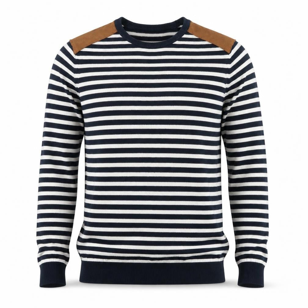 H&M Men's Black White Striped Pullover, Size S