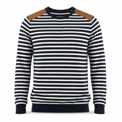 H&M Men's Black White Striped Pullover, Size S
